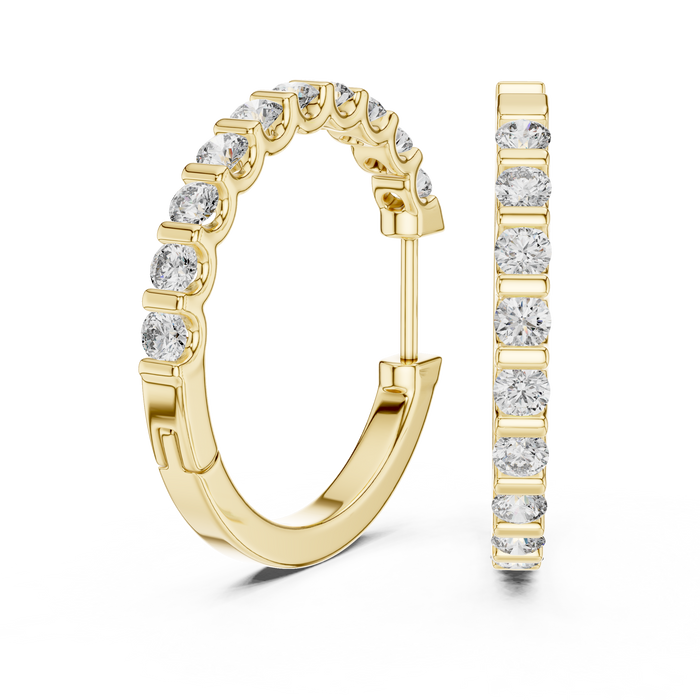 The Verène — Round Cluster Lab-Grown Diamond Stud Earrings