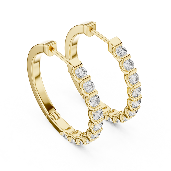 The Verène — Round Cluster Lab-Grown Diamond Stud Earrings