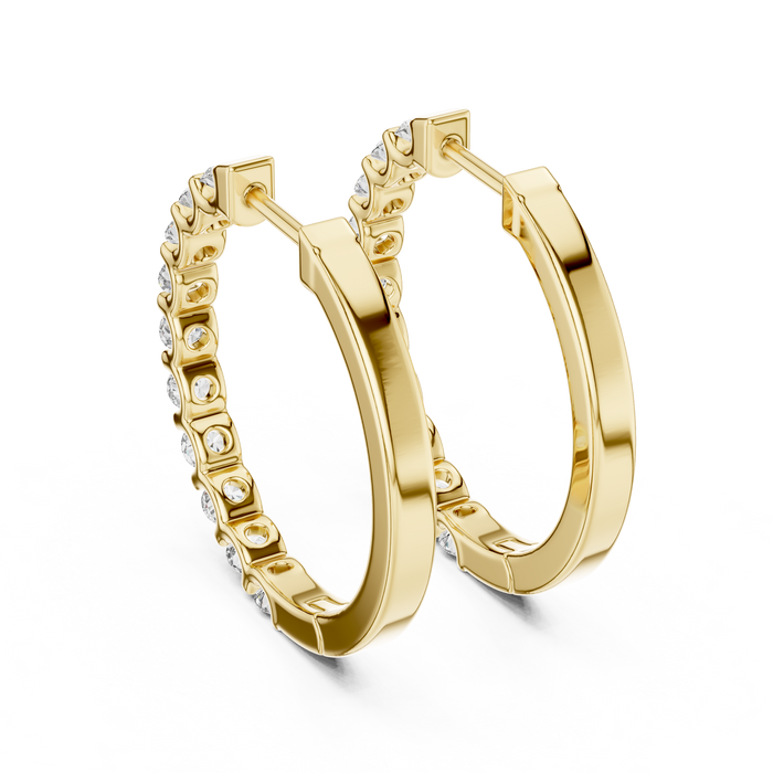 The Verène — Round Cluster Lab-Grown Diamond Stud Earrings