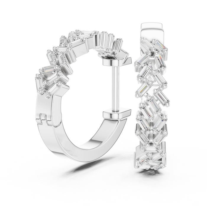 The Béatrix — Round Pavé Drop Earrings