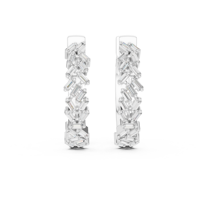 The Béatrix — Round Pavé Drop Earrings
