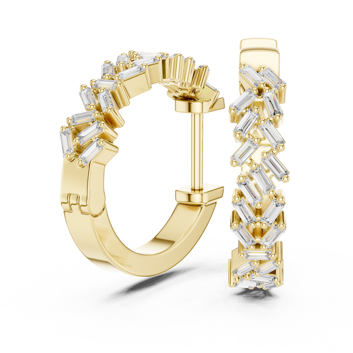 The Béatrix — Round Pavé Lab-Grown Diamond Drop Earrings