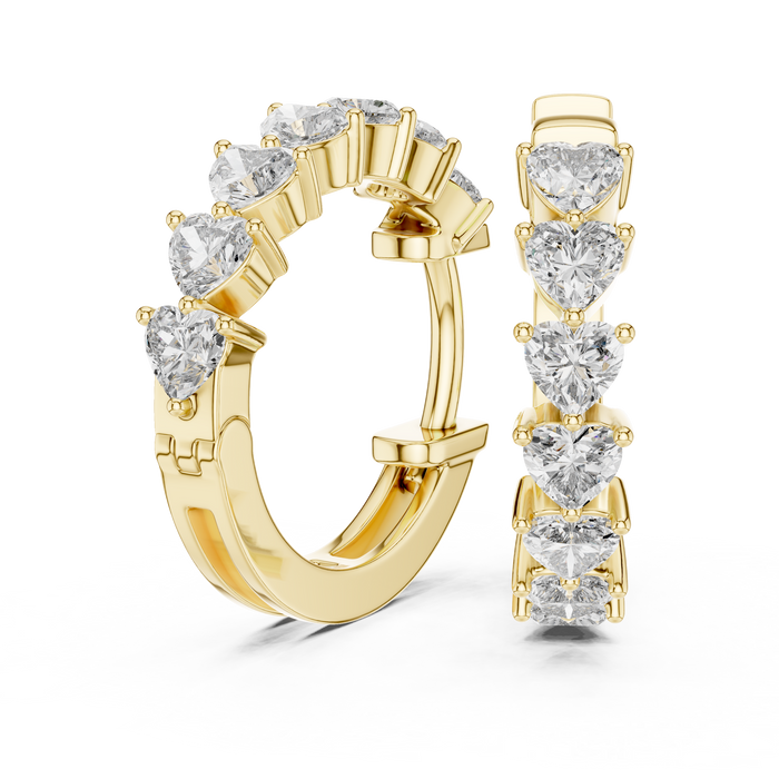 The Clémence — Heart Cluster Lab-Grown Diamond Stud Earrings