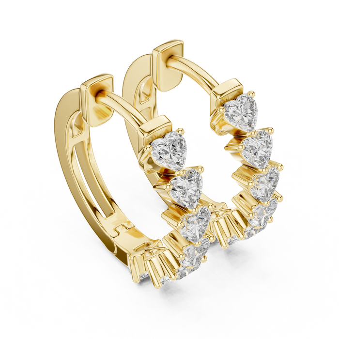 The Clémence — Heart Cluster Lab-Grown Diamond Stud Earrings