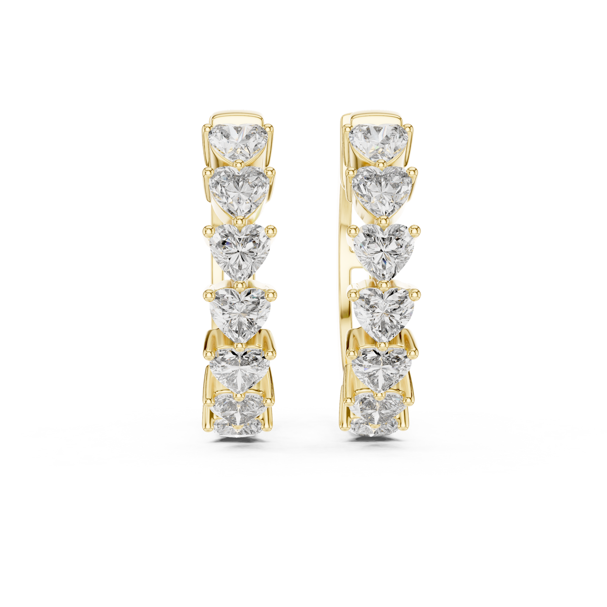 The Clémence — Heart Cluster Lab-Grown Diamond Stud Earrings