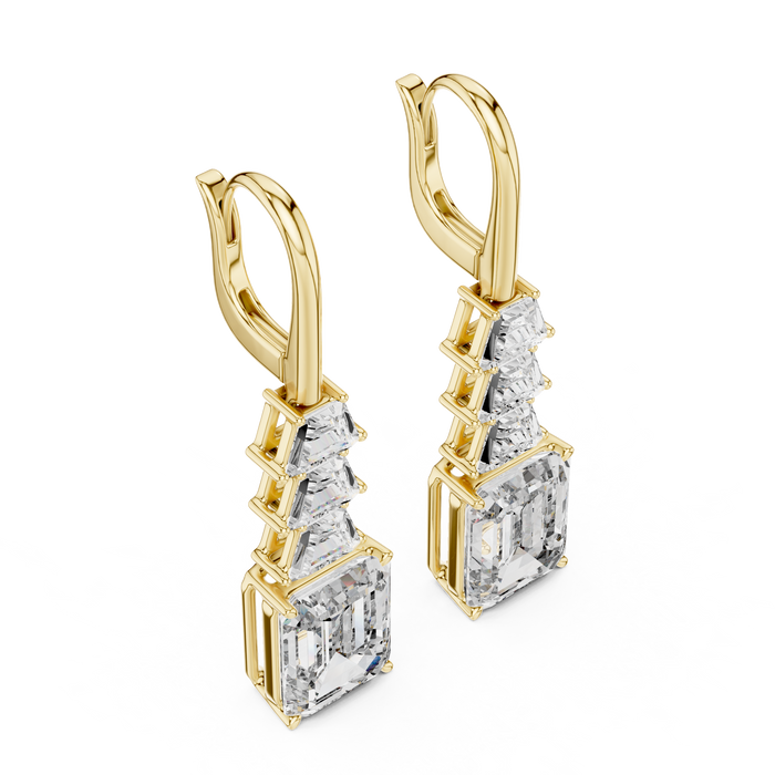 The Daphné — Emerald Halo Lab-Grown Diamond Stud Earrings