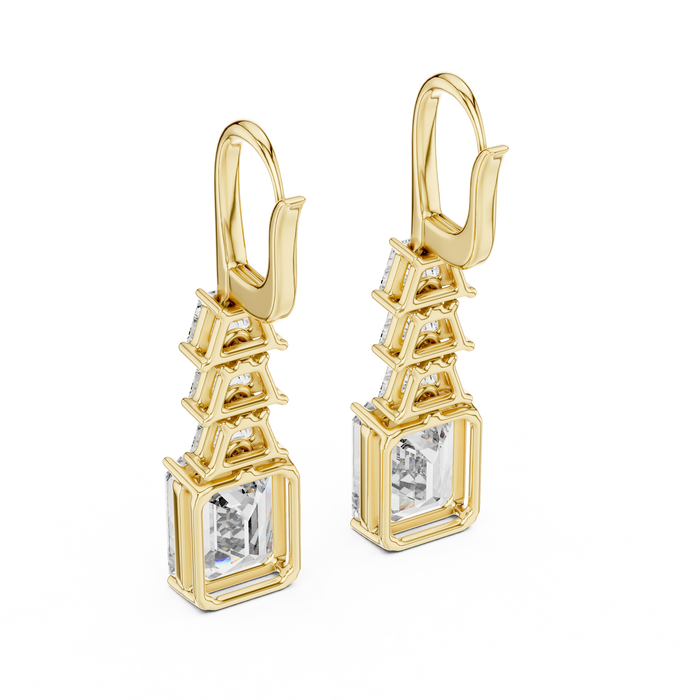 The Daphné — Emerald Halo Lab-Grown Diamond Stud Earrings