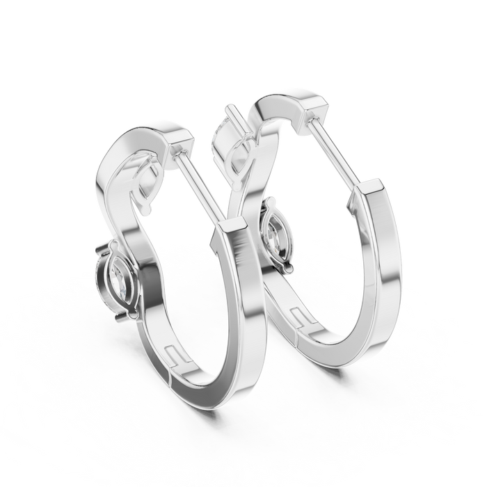 The Eulalie — Marquise Halo Stud Earrings