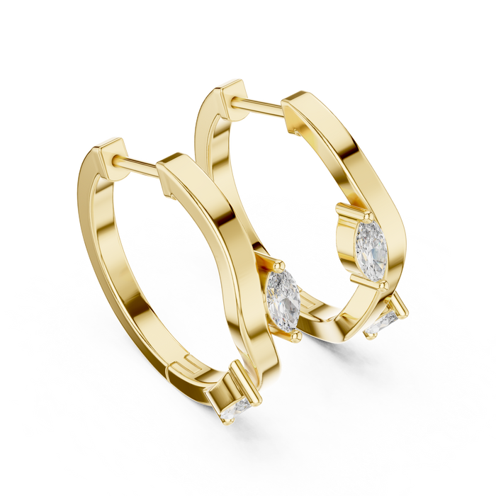 The Eulalie — Marquise Halo Lab-Grown Diamond Stud Earrings