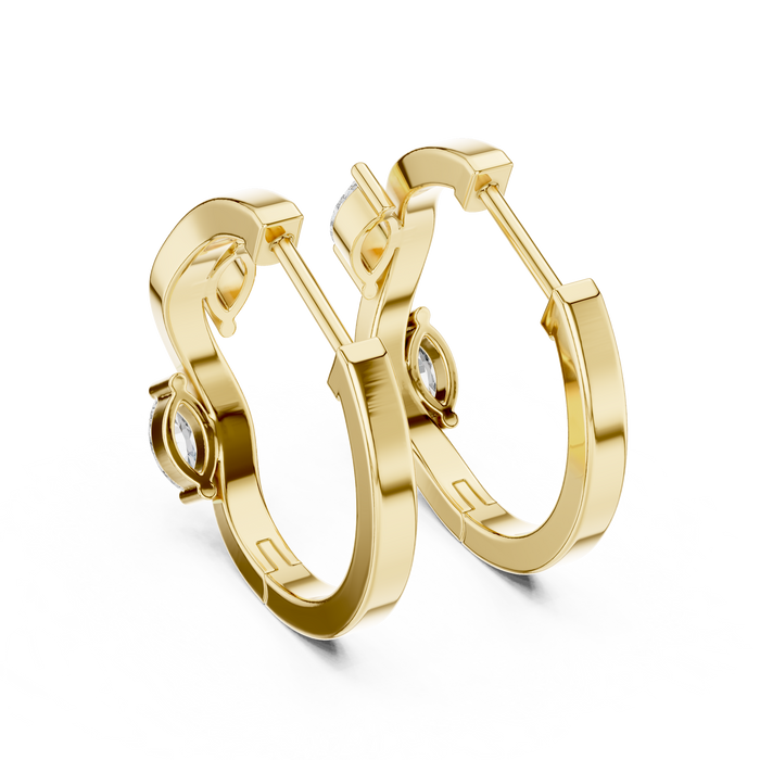 The Eulalie — Marquise Halo Lab-Grown Diamond Stud Earrings