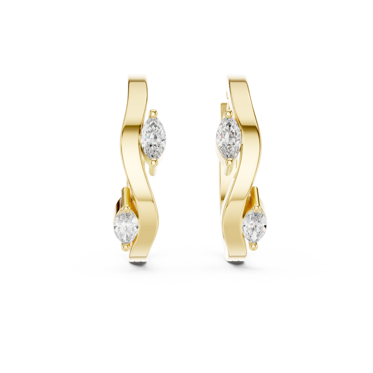 The Eulalie — Marquise Halo Stud Earrings