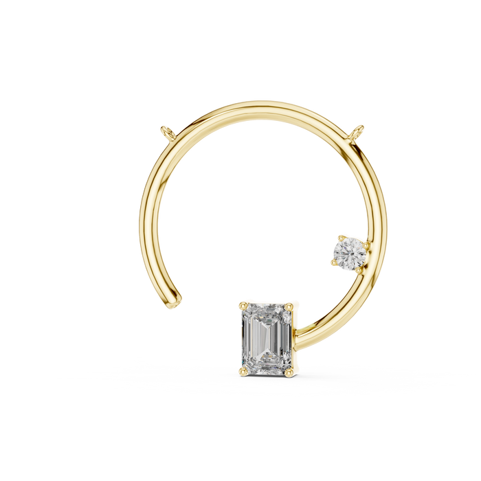 Séraphine Drop Hoop Lab-Grown Diamond Pendant