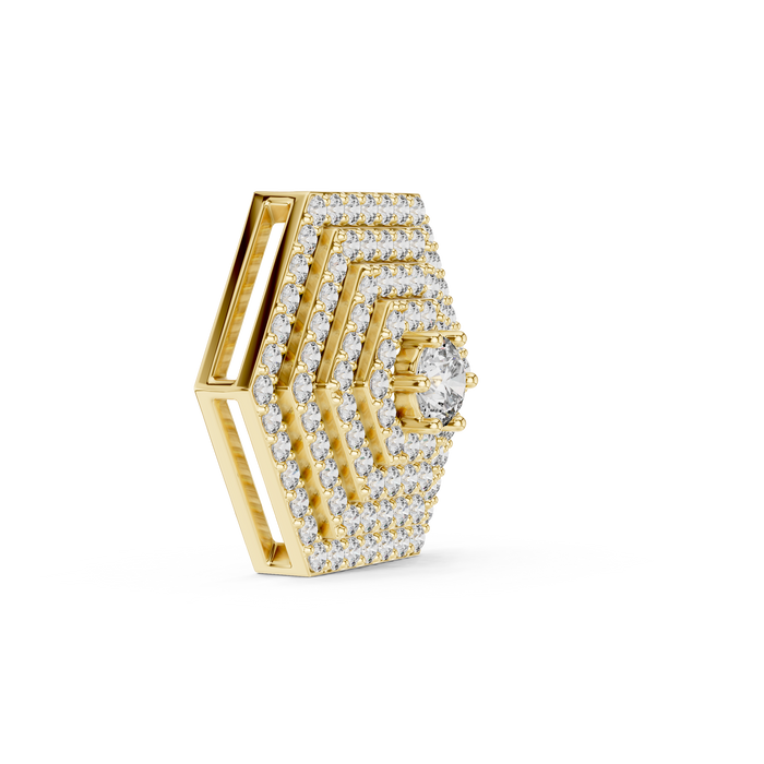 Ophira Hexagon Halo Lab-Grown Diamond Pendant