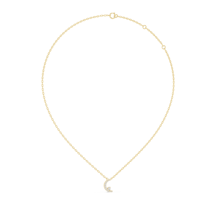 Liora Crescent Pave Lab-Grown Diamond Pendant