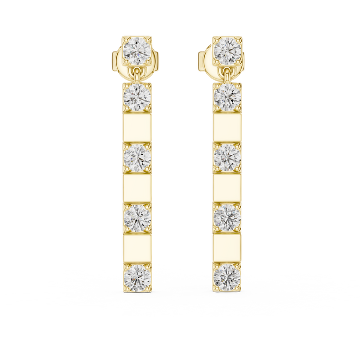 The Florentine — Round Cluster Lab-Grown Diamond Stud Earrings