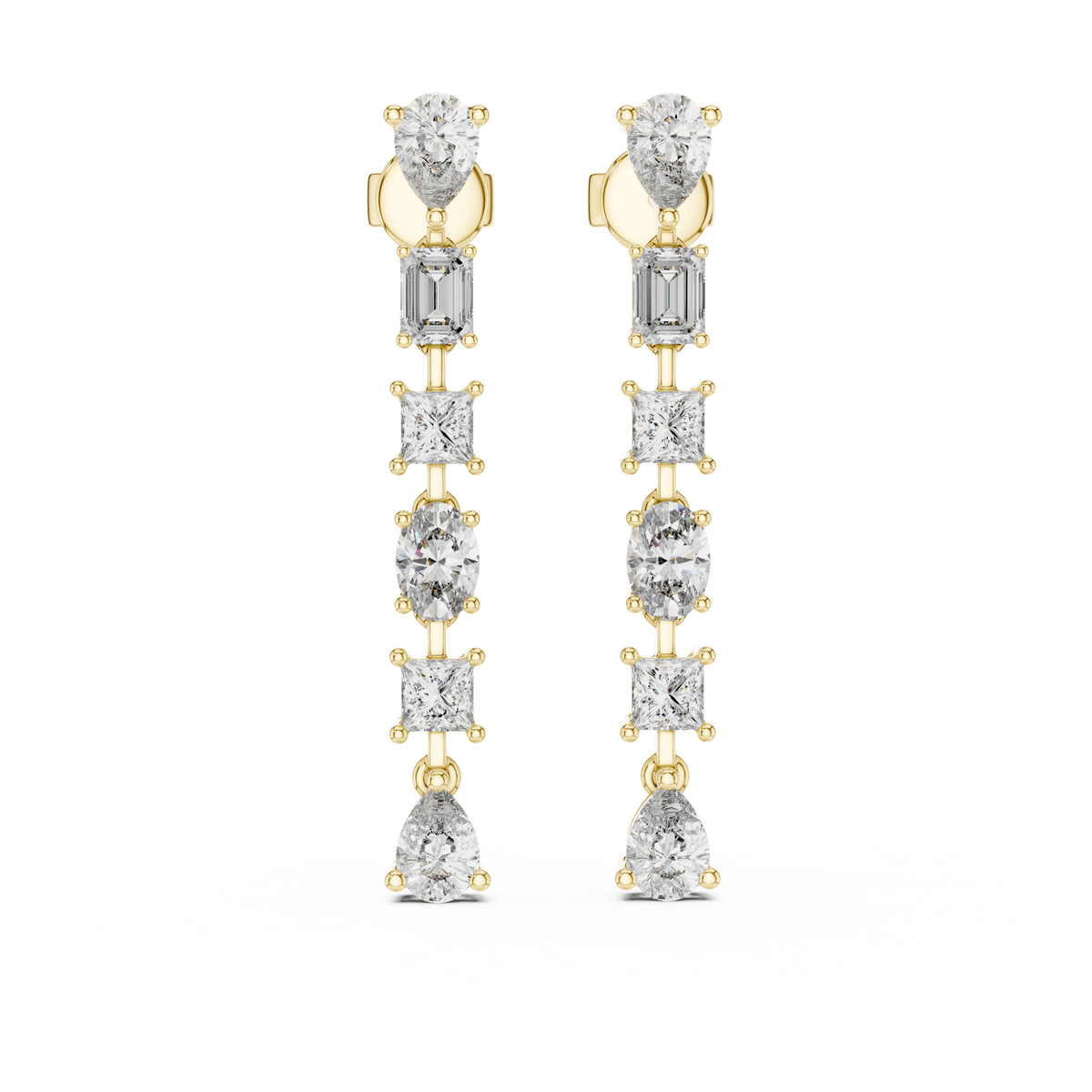 The Ghislaine — Princess Halo Lab-Grown Diamond Stud Earrings