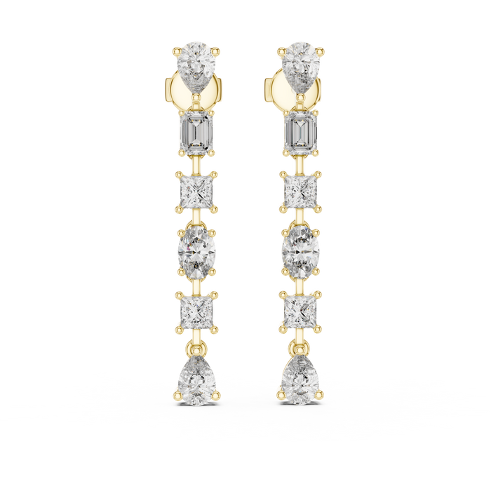The Ghislaine — Princess Halo Lab-Grown Diamond Stud Earrings