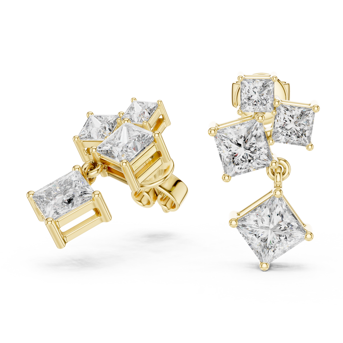 The Hermione — Princess Halo Lab-Grown Diamond Stud Earrings