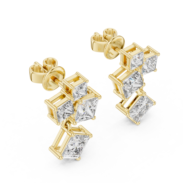 The Hermione — Princess Halo Lab-Grown Diamond Stud Earrings