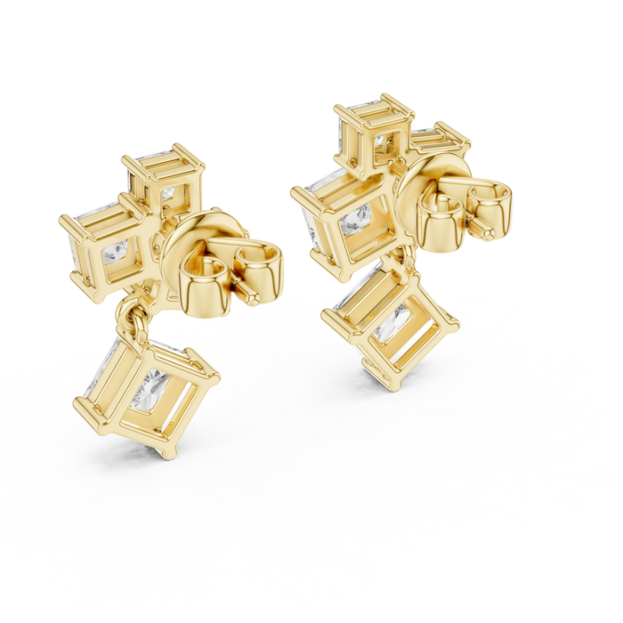 The Hermione — Princess Halo Lab-Grown Diamond Stud Earrings