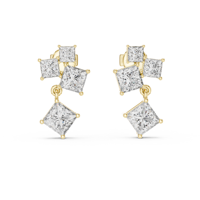 The Hermione — Princess Halo Lab-Grown Diamond Stud Earrings