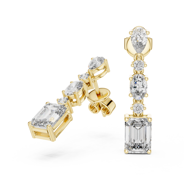 The Isabeau — Pear Halo Lab-Grown Diamond Stud Earrings