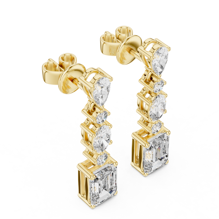 The Isabeau — Pear Halo Lab-Grown Diamond Stud Earrings