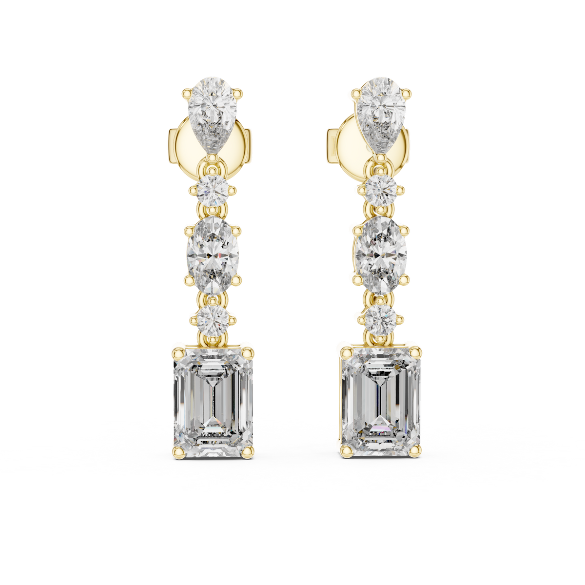 The Isabeau — Pear Halo Lab-Grown Diamond Stud Earrings