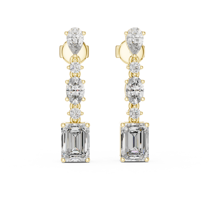 The Isabeau — Pear Halo Lab-Grown Diamond Stud Earrings