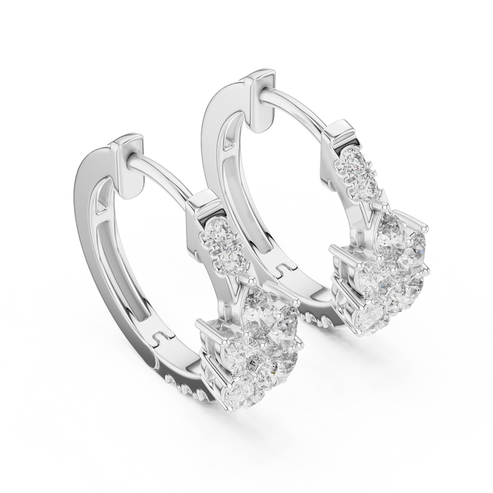 The Léonie — Pear Halo Stud Earrings