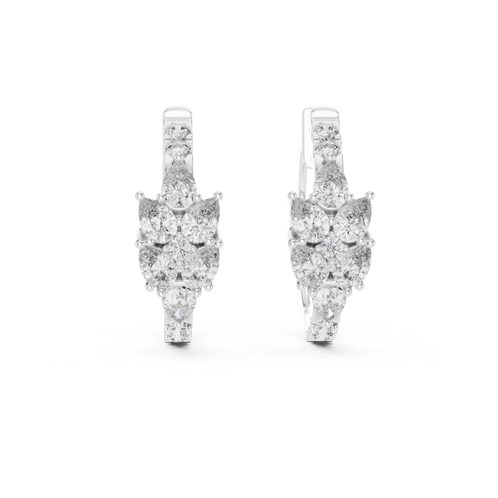 The Léonie — Pear Halo Stud Earrings