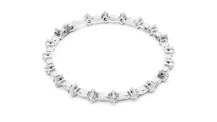 The Amarante — Round Tennis Bracelet
