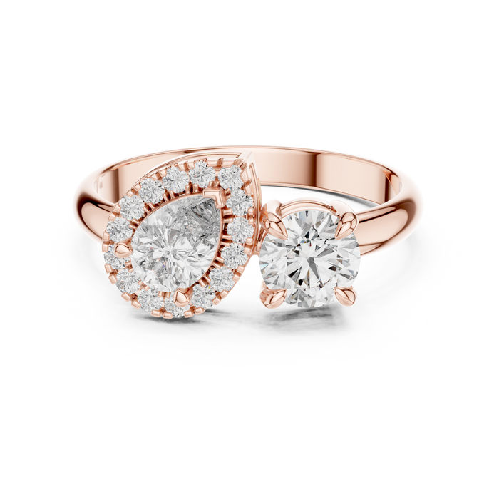 The Seraphine — Pear Halo Ring