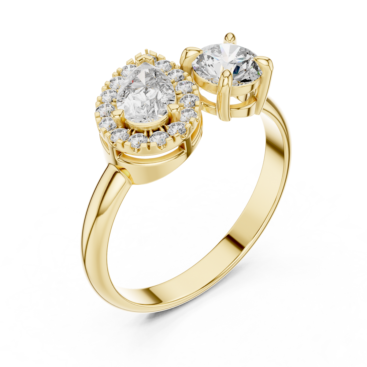 The Seraphine — Pear Halo Ring