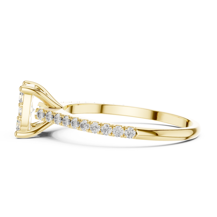 The Isolde — Round Pavé Lab-Grown Diamond Ring