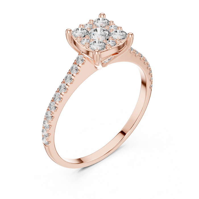 The Isolde — Round Pavé Ring