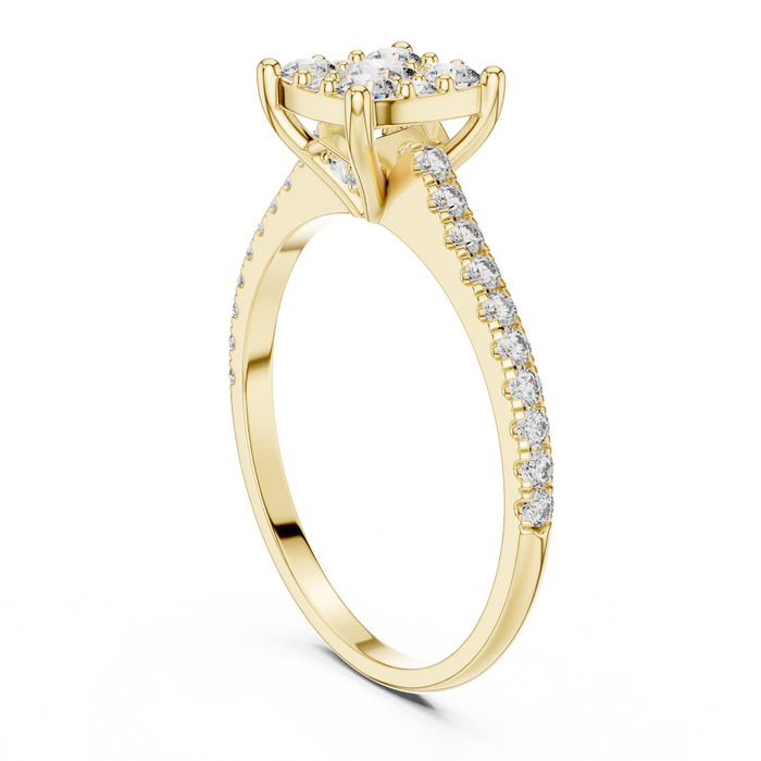 The Isolde — Round Pavé Lab-Grown Diamond Ring