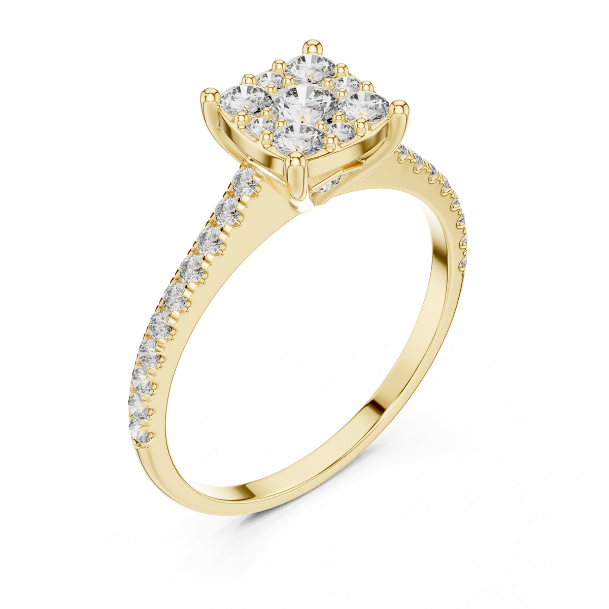 The Isolde — Round Pavé Ring