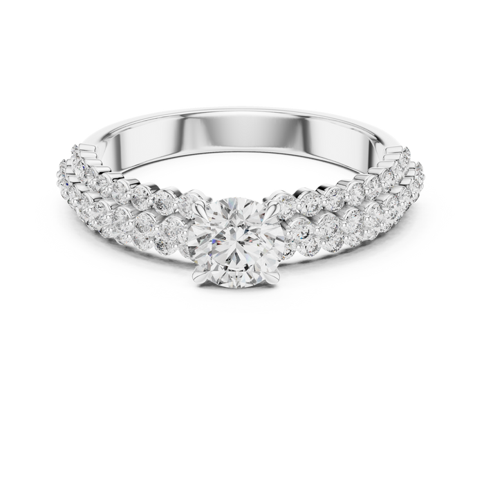 The Ondine — Round Pavé Ring