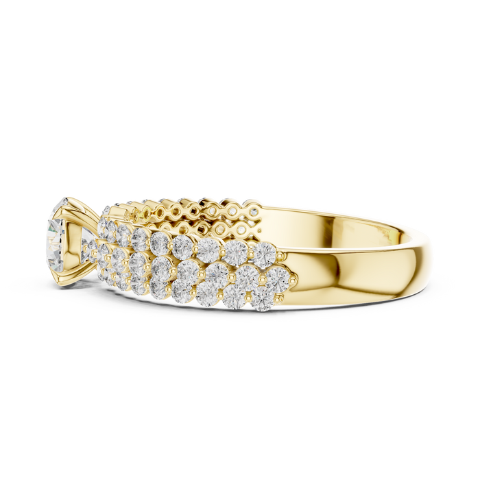 The Ondine — Round Pavé Lab-Grown Diamond Ring