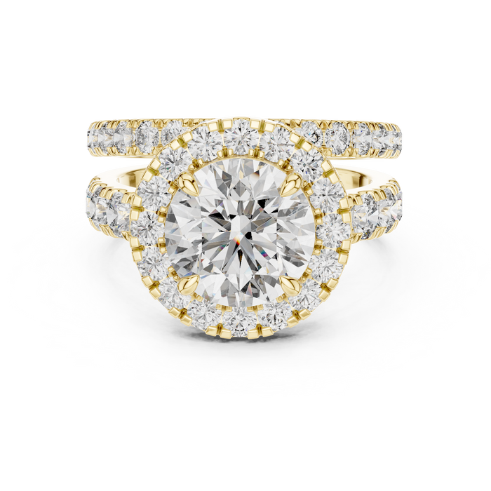 The Vesper — Round Pavé Lab-Grown Diamond Ring