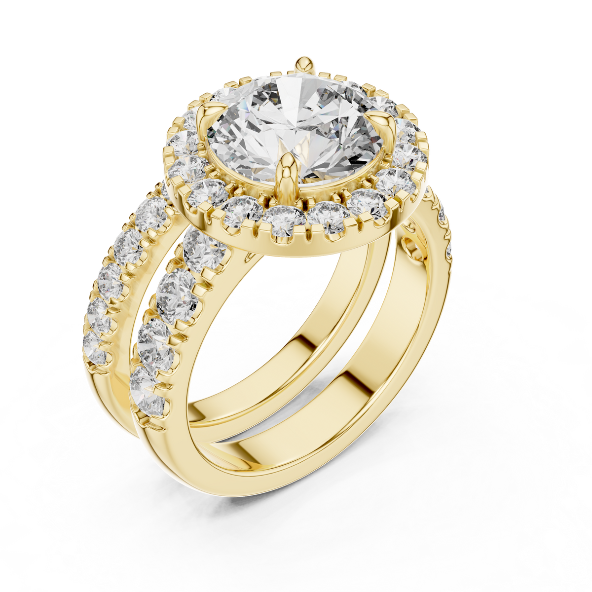 The Vesper — Round Pavé Lab-Grown Diamond Ring