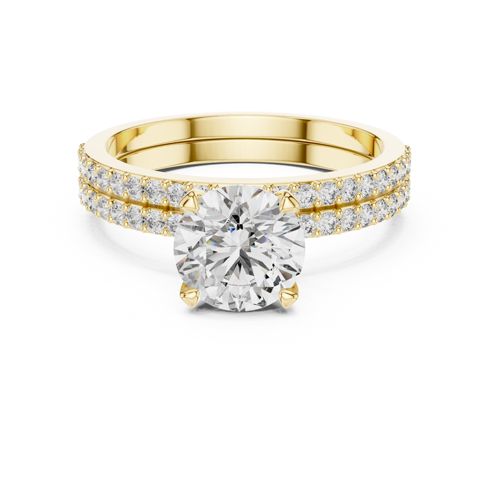The Amara — Round Pavé Lab-Grown Diamond Ring