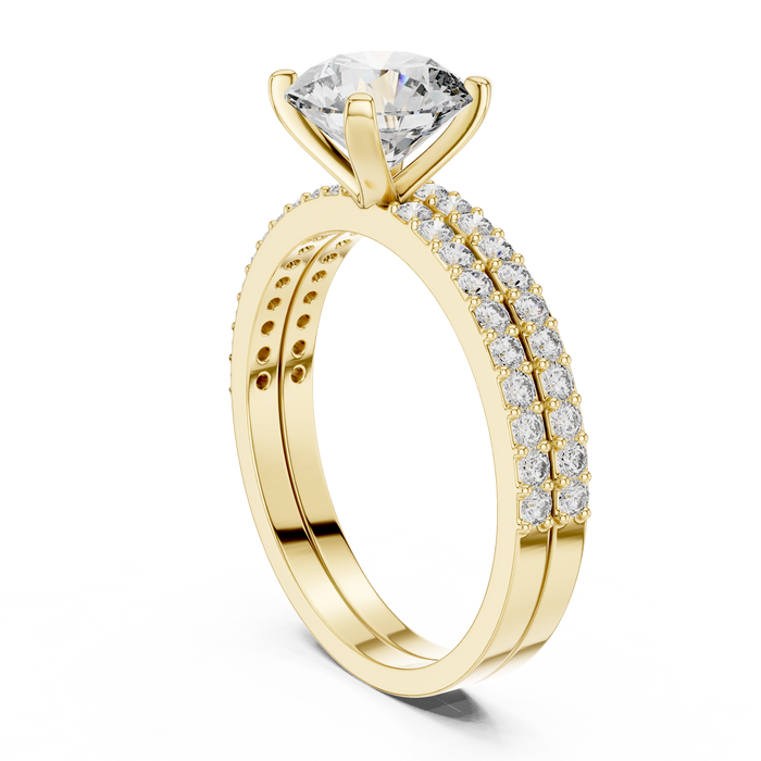 The Amara — Round Pavé Lab-Grown Diamond Ring