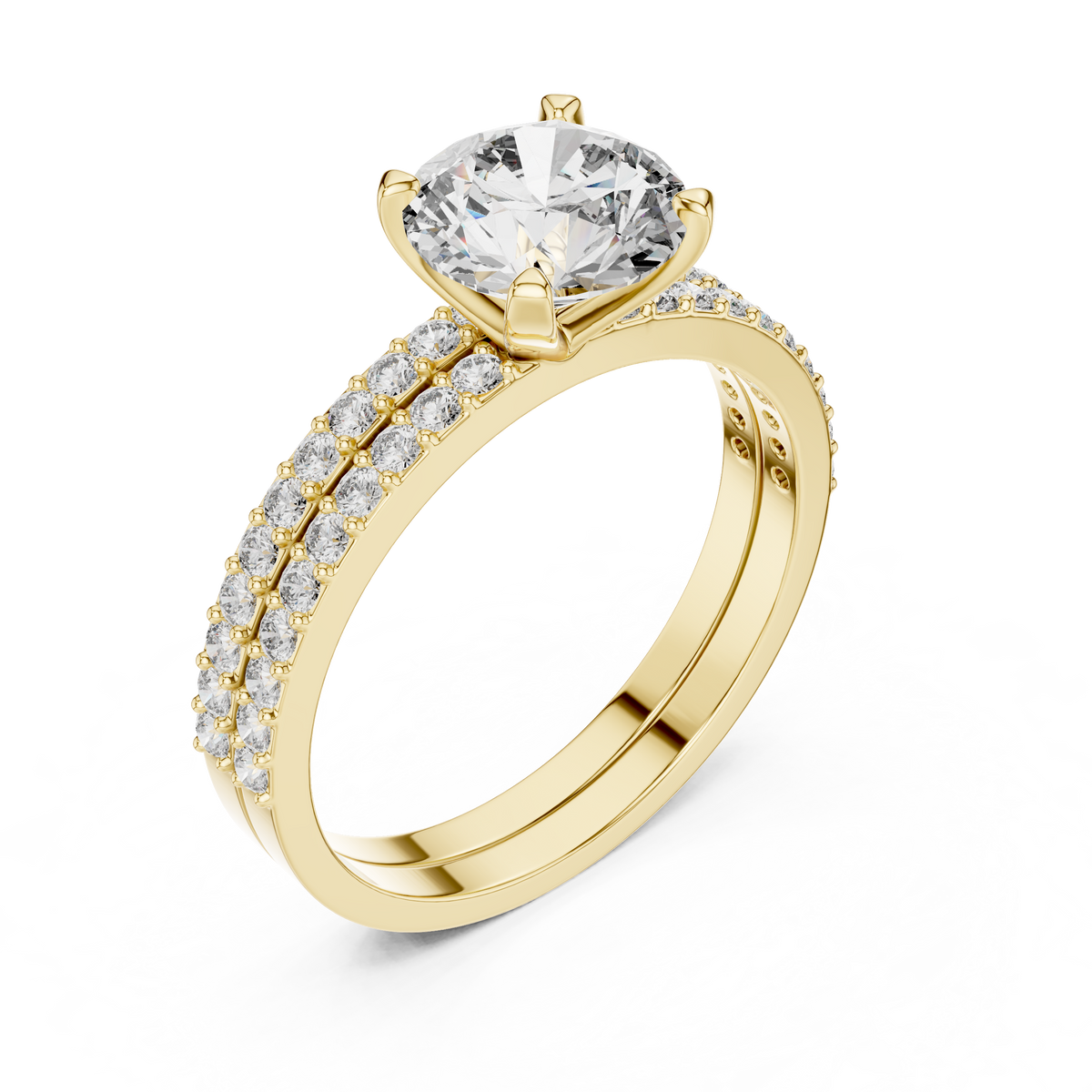 The Amara — Round Pavé Ring