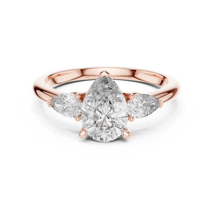 The Fleur — Pear Trilogy Ring