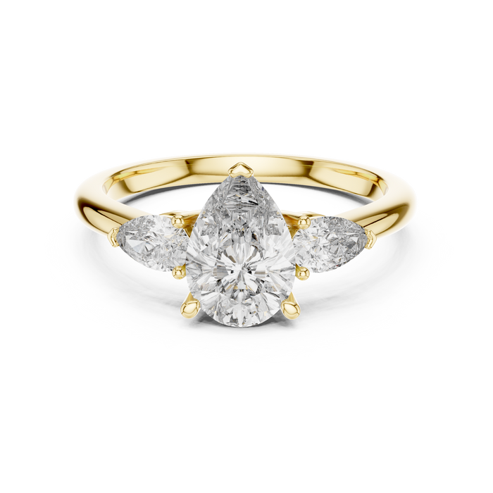 The Fleur — Pear Trilogy Lab-Grown Diamond Ring
