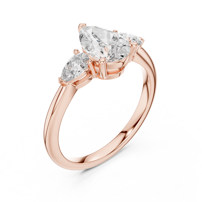 The Fleur — Pear Trilogy Ring
