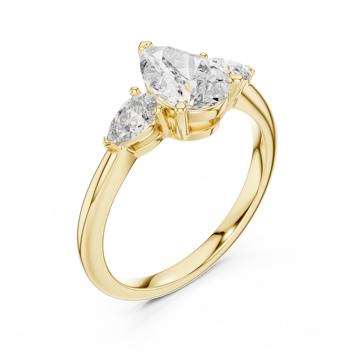 The Fleur — Pear Trilogy Ring