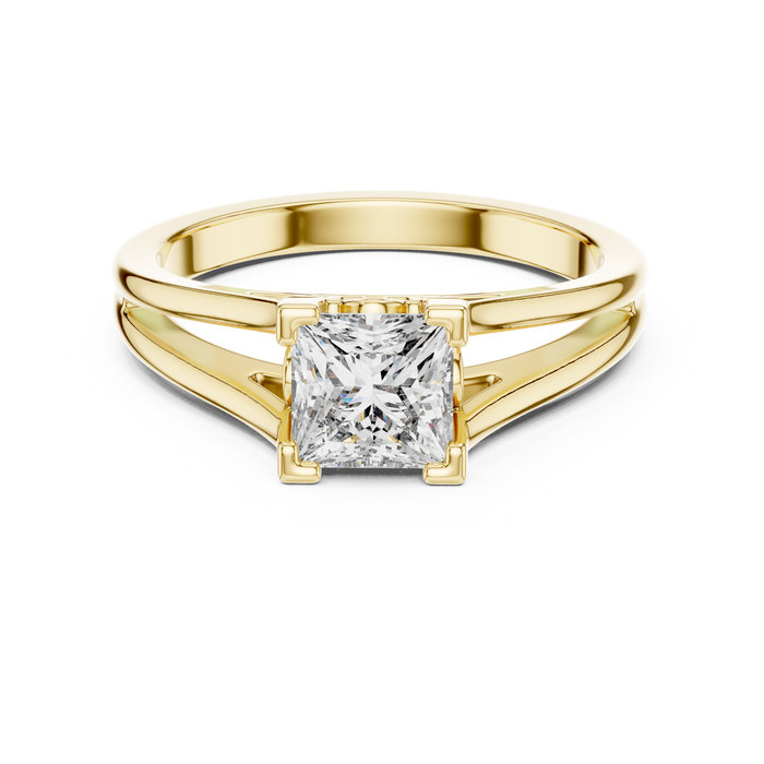 The Genevieve — Princess Solitaire Lab-Grown Diamond Ring
